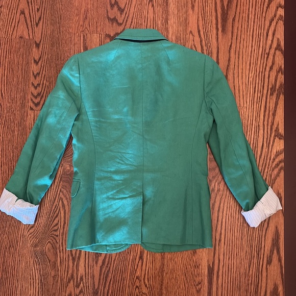 J Crew Green Schoolboy Blazer Size 00 - Picture 4 of 8